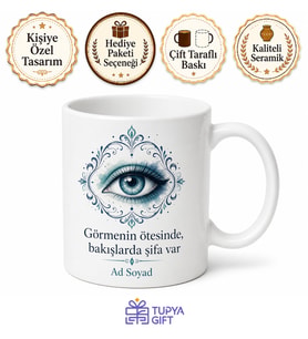 Göz Doktoru Kupası Göz Temalı Özel Tasarım Baskılı Porselen Kupa Bardak Hediye