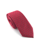 PİERRONİ Kırmızı Bordo Desenli Slim Kravat