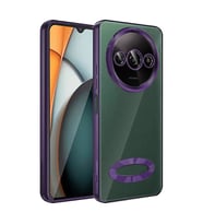 Xiaomi Redmi A3 4G 2024 Uyumlu Kılıf Silikon Kamera Korumalı Renkli Şeritli Logo Gösteren Zore Omega Kapak