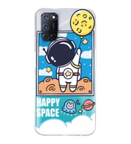 Oppo A52/A72/A92 Uyumlu Astronot Desenli Şeffaf Telefon Kılıfı