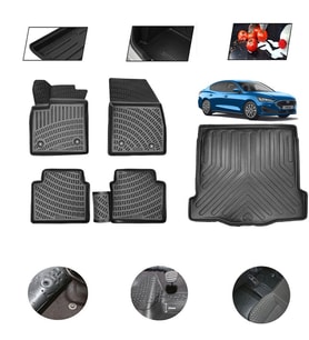 Ford Focus Sedan İnce Stepne 2021 Model 4D Bagaj Paspas Set