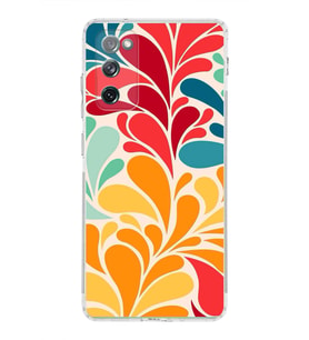 PrintiFy Samsung Galaxy S20 FE ile Uyumlu 1mm Slim Fit Retro Colors 5 Baskılı Şeffaf  Kılıf