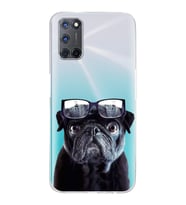 PrintiFy Oppo A52 ile Uyumlu Köpek 3 Kamera Korumalı Şeffaf Kılıf