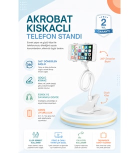 Eller Serbest Kullanım Sağlayan Ayarlanabilir Telefon Standı