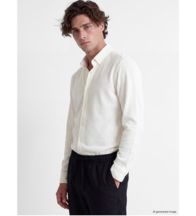 LCW Vision Beyaz Slim Fit Dokulu Erkek Gömlek