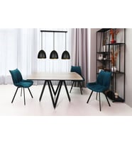 RİOLİGHT VİNTAGE,RETRO,RUSTİK 3XE27 DUYLU SİYAH METAL MASA ÜSTÜ SIRALI AVİZE UZUNLUK:60CM