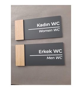 Meşe Serisi Pleksi Wc Yönlendirme Seti