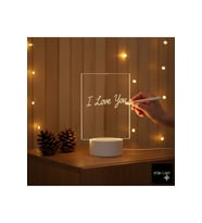 Şık LED Yazı Tahtası ve Gece Lambası ile Dekorasyonunuzu Zenginleştirin (Krem)