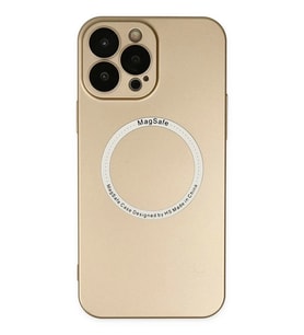 Newface Apple iPhone 13 Pro Kılıf Jack Magneticsafe Lens Silikon - Gold