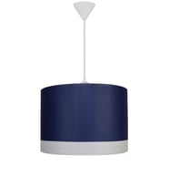 ŞENAY AYDINLATMA Silindir Kumaş Avize Sarkıt - Gri Şeritli
