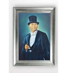 Gümüş Çerçeveli Atatürk Tablo cv854