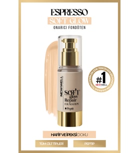 New Well Espresso Soft Glow Repair Foundation   Yumuşak Işıltılı Onarıcı Fondöten 30 ML
