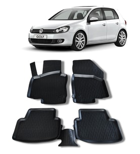 Volkswagen Golf 6 (2009 2012) Uyumlu 3D Havuzlu Paspas