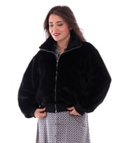 Only Kadın Dik Yaka Peluş Ceket - 15327330 (Siyah)