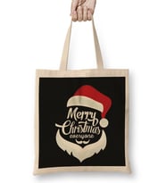 Yılbaşı Yeni Yıl Konseptli Merry Christmas Everyone Bez Çanta Uzun Saplı