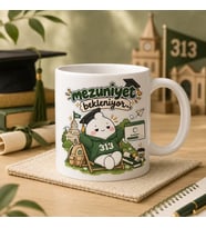 Mezuniyet Bekleniyor Komik Üniversite Öğrenci Mezuniyet Seramik Kupa
