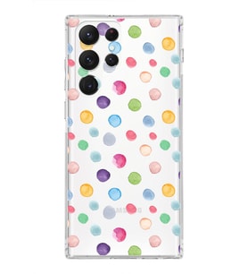 PrintiFy Samsung Galaxy S22 Ultra ile Uyumlu 1mm Slim Fit Water Color 6 Baskılı Şeffaf  Kılıf