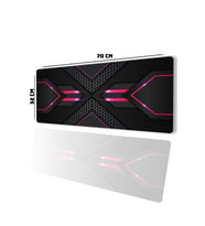 SonicTouch Prizma Kırmızı Petek Gamer Oyuncu Dikişsiz Sıvı Geçirmez Siyah Klavye Mouse Pad 32x70Cm