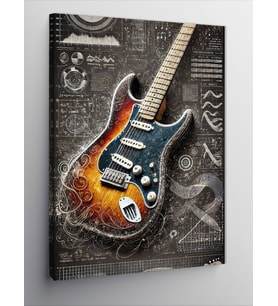 Kanvas Tablo Elektrik Gitar Sanatı
