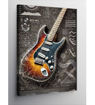 Kanvas Tablo Elektrik Gitar Sanatı