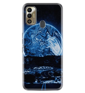 Tecno Spark 7T Kılıf Silikon Desen Özel Seri Mavi Gece 1605