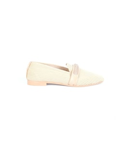 Moda Ayakkabı 254 Kadın Günlük Babet Ayakkabı - MDS00820-Krem-40