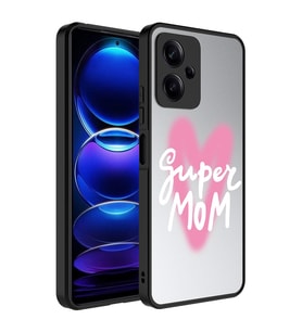 Xiaomi Redmi Note 12 5G Kılıf Aynalı Desenli Kamera Korumalı Parlak Mirror Kapak (Renksiz)