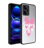 Xiaomi Redmi Note 12 5G Kılıf Aynalı Desenli Kamera Korumalı Parlak Mirror Kapak (Renksiz)