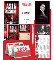 Asla Vazgeçme - Ayraç - Kartpostal - Poster - Gaslight -  2026 Ajanda Gazi Paşa - İmza Duvar Takvimi - Masa Takvimi