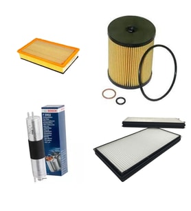 Filtre Bakım Seti BMW 7 SERİSİ 735 Benzin 231 Beygir 2004-2005 Hava + Yağ F + Yakıt F. + Polen Sardes