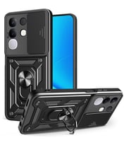 Vivo Y29 4G Uyumlu Kılıf Magnetik Standlı Kamera Korumalı Zore Sürgülü Vega Kapak