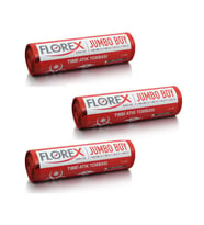 FLOREX - TIBBİ ATIK ÇÖP POŞETİ JUMBO 80X110 BASKILI KIRMIZI 10 YAPRAK - 3 RULO