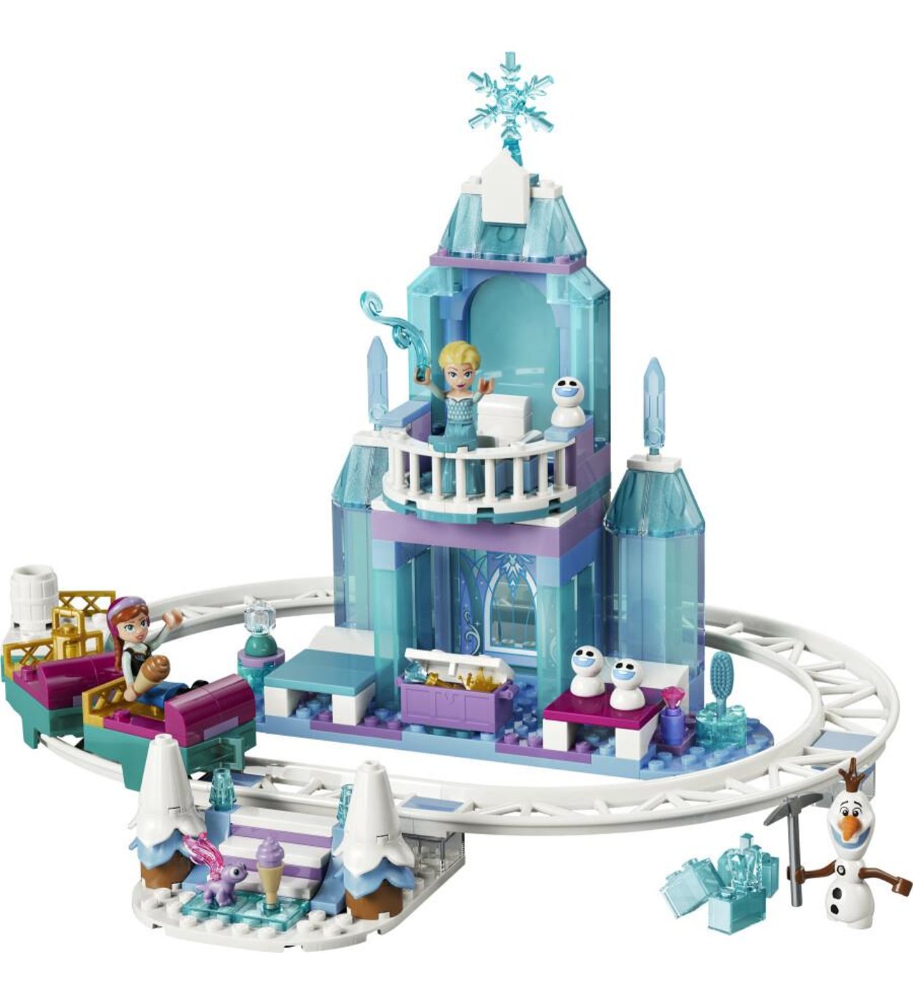 LEGO Disney 43281 Elsa's Ice Castle and Snow Ride Adventure