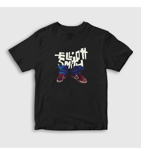 Presmono Unisex Çocuk Siyah Son Of Sam Shoes Elliott Smith T-Shirt 461651tt