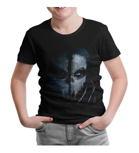 Call of Duty - Ghosts Mask Siyah Çocuk Tshirt