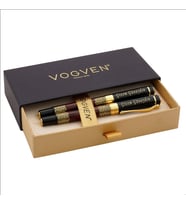 Vogven Marka İsme Özel Desenli Elegance Dolma ve Roller Kalem Seti (Siyah)