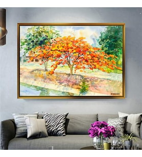 Altın Çerçeveli dekoratif tablo a1418 (Gold)