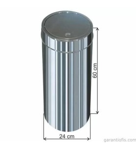 Garanti Metal 1324 Dokunmatik İtme Kapaklı Çöp Kovası (27 Litre)