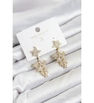 Yıldız Model Gold Renk Zirkon Taşlı Küpe TJ-BKP11891