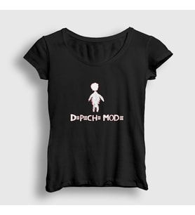 Presmono Kadın Siyah Angel Depeche Mode T-Shirt 139697tt