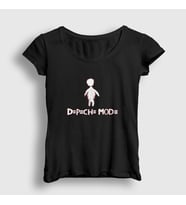 Presmono Kadın Siyah Angel Depeche Mode T-Shirt 139697tt