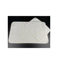 Tina Kaymaz Taban 2'li Pamuklu Banyo Paspası Yıkanabilir 60x100 50x60cm Banyo Halısı Ekru