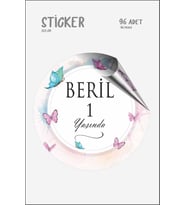 Doğum Günü Çocuk Süs Etiketleri 3x3 Cm 96 Adet