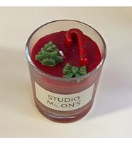 Sandal Ağacı Kokulu Cam Bardak Yılbaşı Noel Işıltısı Mum %100 Doğal Soya Wax Mumu