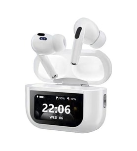 A88 Pro Oled Ekranlı Bluetooth 5.0 ANC/ENC Kulak İçi Kulaklık Beyaz