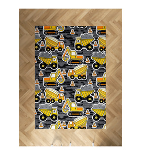 MEKTA HOME BEBEK VE ÇOCUK ODASI İş Makine Desenli Halı