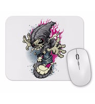 Skull On Skateboard Mouse Pad