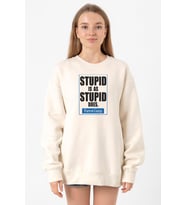 Forrest Gump Stupid Is As Stupid Does Ekru Kadın 2ip Sweatshirt