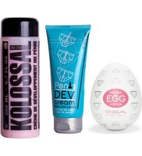 Ozzy Store Tenga Egg Stepper Mastürbatör ve Kolossal Krem ve PenisDevelopment Cream