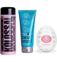 Ozzy Store Tenga Egg Stepper Mastürbatör ve Kolossal Krem ve PenisDevelopment Cream